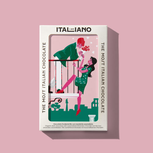 SERENATA - Cioccolato fondente biologico con mandorla caramellata