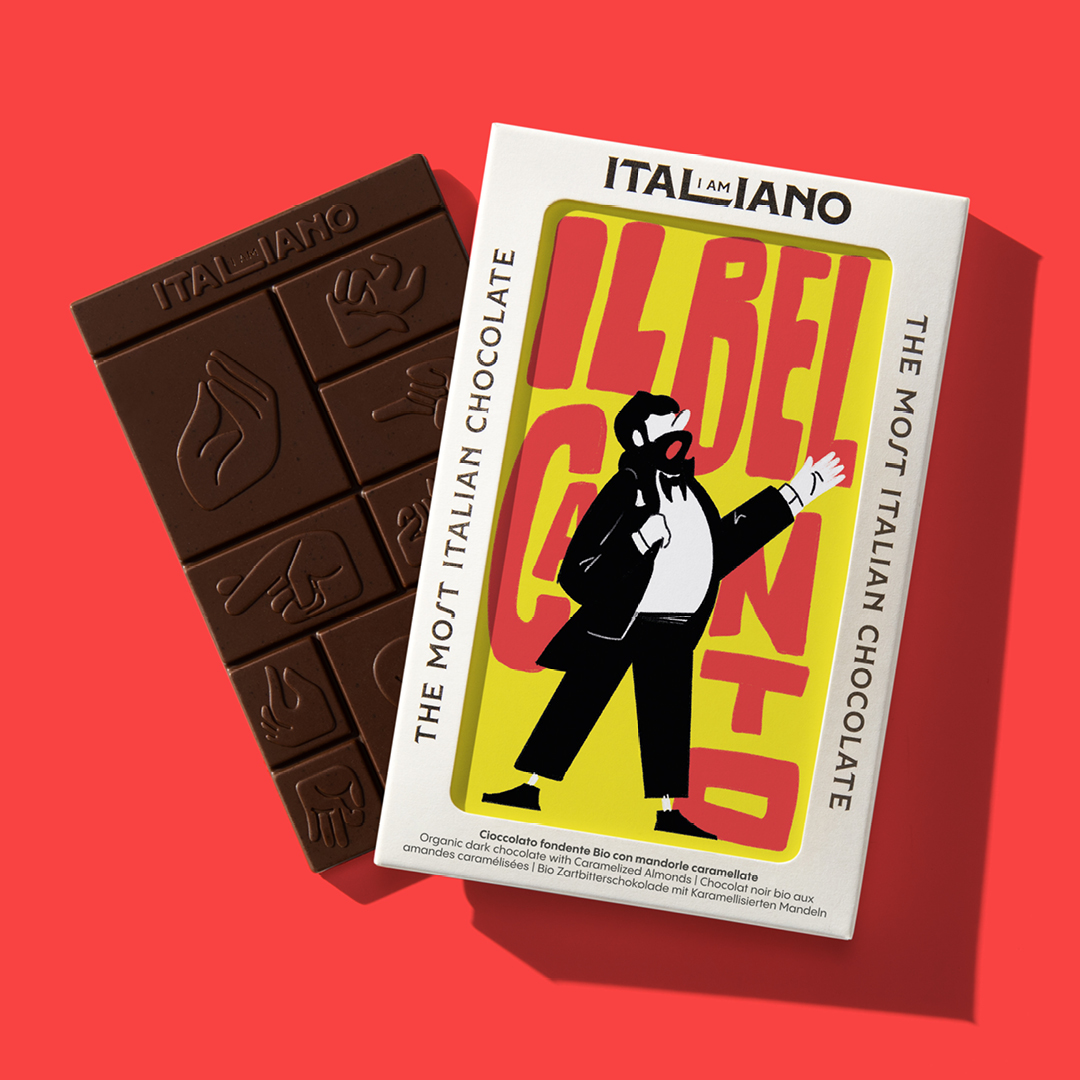 IL BEL CANTO - Cioccolato fondente biologico con mandorla caramellata 2 IL BEL CANTO - Cioccolato fondente biologico con mandorla caramellata - immagine 2