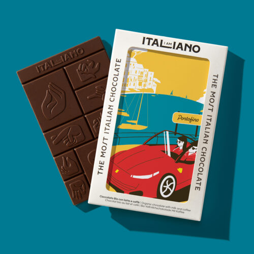 Alternative view of PORTO FINO - Cioccolato biologico con latte e caffè